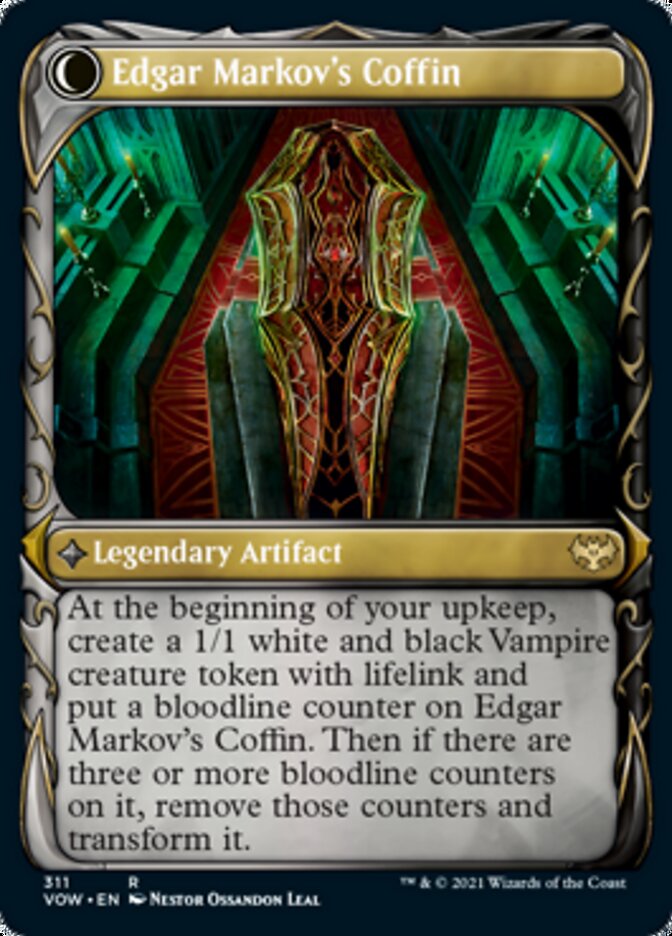 Edgar, Charmed Groom // Edgar Markov's Coffin (Showcase Fang Frame) [Innistrad: Crimson Vow] 