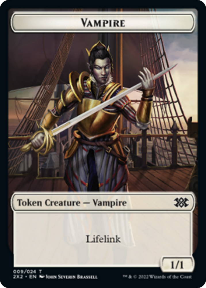 Faerie Rogue // Vampire Double-Sided Token [Double Masters 2022 Tokens] 