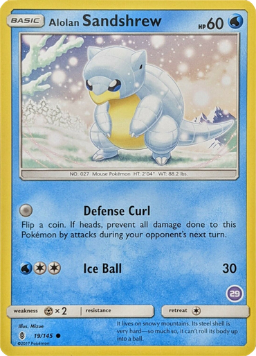 Alolan Sandslash (19/145) (Exclusive Deck #29) [Sun &amp; Moon: Trainer Kit - Alolan Sandslash] 