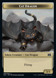 Cat Dragon // Spirit (008) Double-Sided Token [Double Masters 2022 Tokens] 