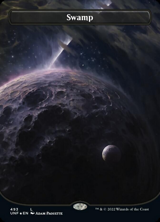 Swamp (493) (Orbital Space-ic Land) (Galaxy Foil) [Unfinity] 