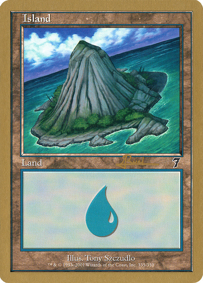 Island (ar335) (Antoine Ruel) [World Championship Decks 2001] 