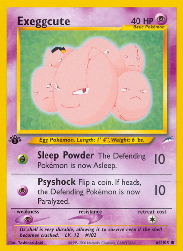 Exeggcute (64/105) [Neo Destiny 1st Edition] 