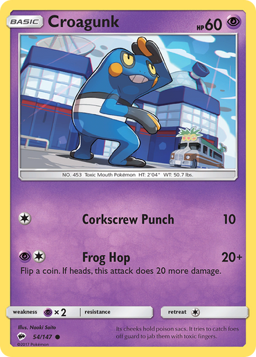 Croagunk (54/147) [Sun &amp; Moon: Burning Shadows] 