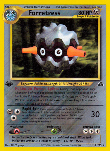 Forretress (21/75) [Neo Discovery 1st Edition] 