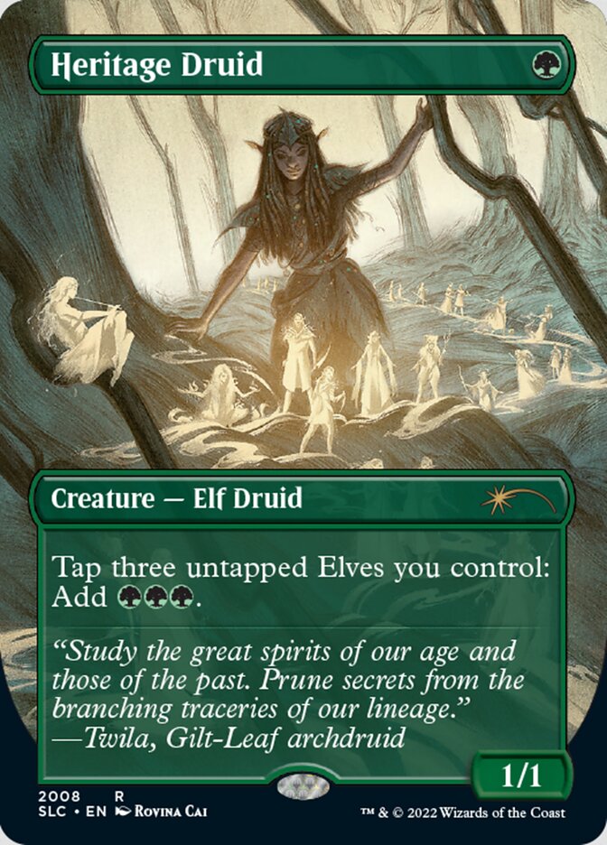 Heritage Druid (Borderless) [Secret Lair 30th Anniversary Countdown Kit] 