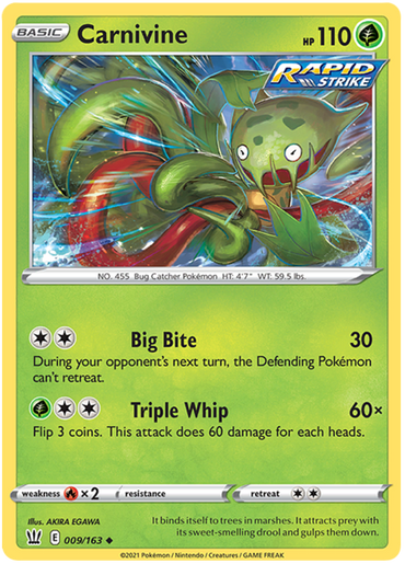 Carnivine (009/163) [Sword &amp; Shield: Battle Styles] 