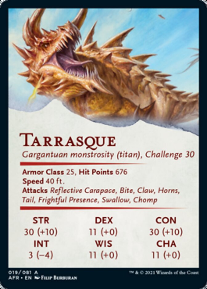Tarrasque Art Card [Dungeons &amp; Dragons: Adventures in the Forgotten Realms Art Series] 