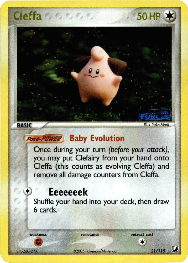 Cleffa (21/115) (Stamped) [EX: Unseen Forces] 