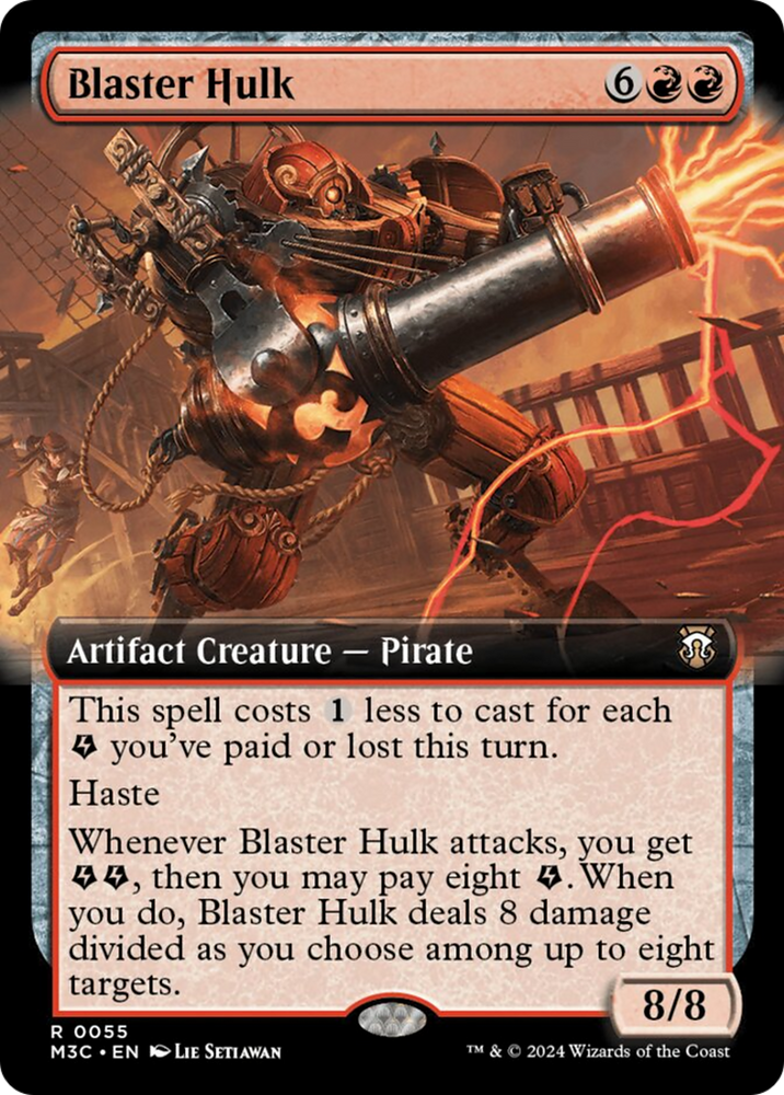 Blaster Hulk (Extended Art) (Ripple Foil) [Modern Horizons 3 Commander] 