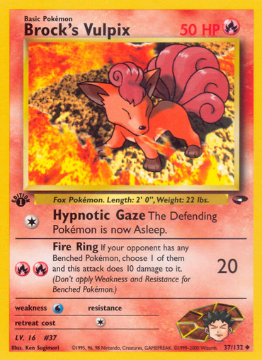 Brock's Vulpix (37/132) [Gym Challenge 1st Edition] 