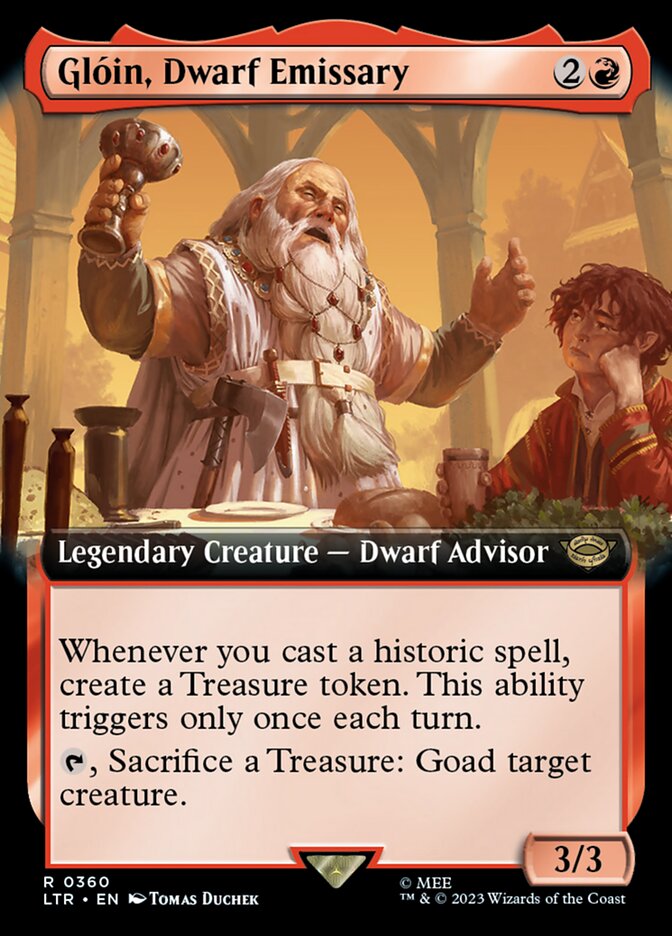 Gloin, Dwarf Emissary (Extended Art) [The Lord of the Rings: Tales of Middle-Earth] 