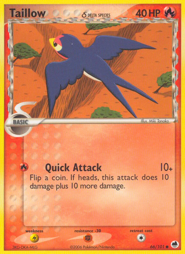 Taillow (66/101) (Delta Species) [EX: Dragon Frontiers] 
