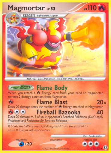 Magmortar (31/132) [Diamond &amp; Pearl: Secret Wonders] 