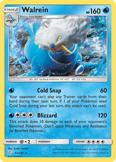 Walrein (52/236) [Sun &amp; Moon: Cosmic Eclipse] 