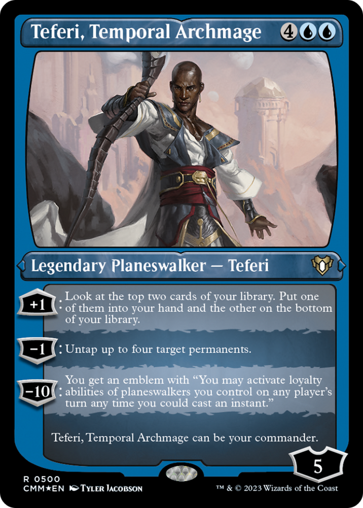 Teferi, Temporal Archmage (Foil Etched) [Commander Masters] 