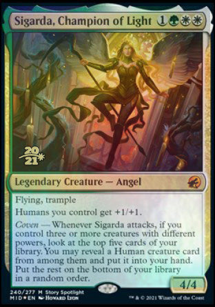 Sigarda, Champion of Light [Innistrad: Midnight Hunt Prerelease Promos] 