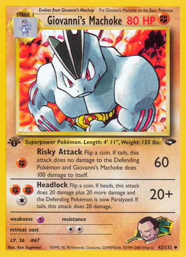 Giovanni's Machoke (42/132) [Gym Challenge 1st Edition] 