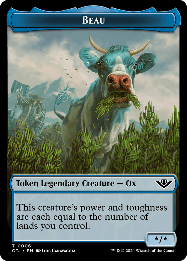 Beautiful // Plot Double-Sided Token [Outlaws of Thunder Junction Tokens] 