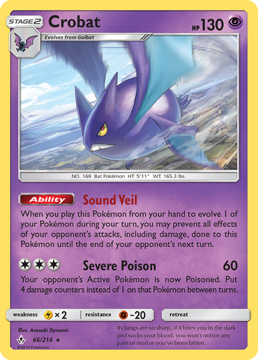 Crobat (66/214) [Sun &amp; Moon: Unbroken Bonds] 