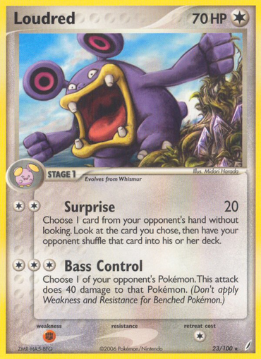 Loudred (23/100) [EX: Crystal Guardians] 