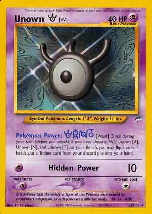 Unown [W] (29/105) [Neo Destiny Unlimited] 