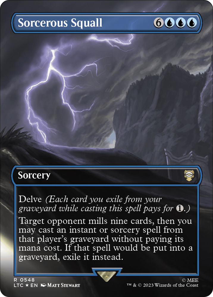 Sorcerous Squall (Borderless) (Surge Foil) [The Lord of the Rings: Tales of Middle-Earth Commander] 