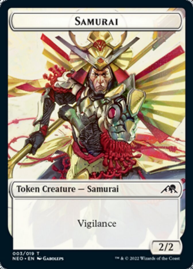 Samurai // Keimi Double-Sided Token [Kamigawa: Neon Dynasty Tokens] 