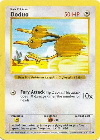 Doduo (48/102) [Base Set Shadowless Unlimited] 