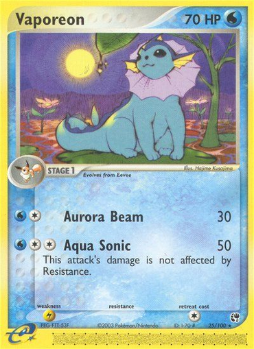 Vaporeon (25/100) [EX: Sandstorm] 