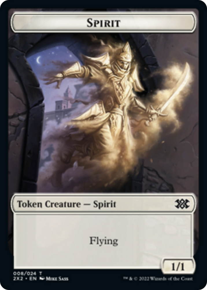 Cat Dragon // Spirit (008) Double-Sided Token [Double Masters 2022 Tokens] 