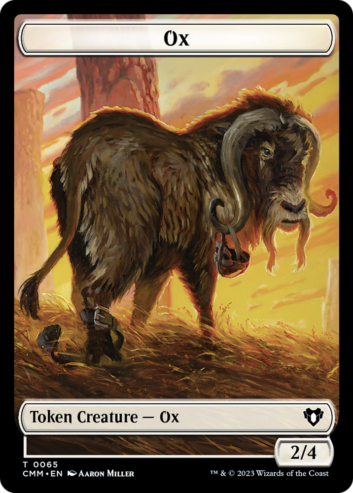 Phyrexian Golem // Ox Double-Sided Token [Commander Masters Tokens] 