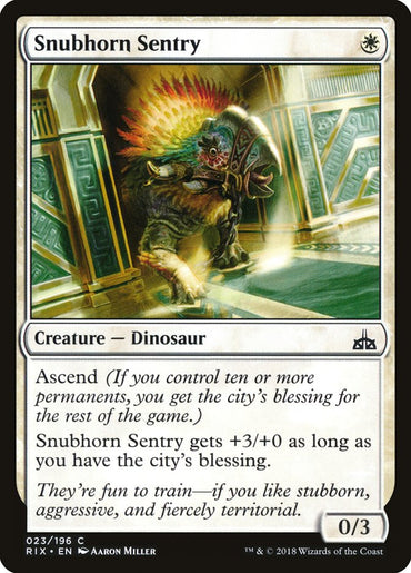 Snubhorn Sentry [Rivals of Ixalan] 