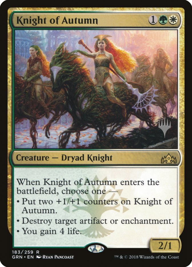 Knight of Autumn (Promo Pack) [Guilds of Ravnica Promos] 