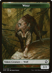 Wolf // Lolth, Spider Queen Emblem Double-Sided Token [Dungeons &amp; Dragons: Adventures in the Forgotten Realms Tokens] 