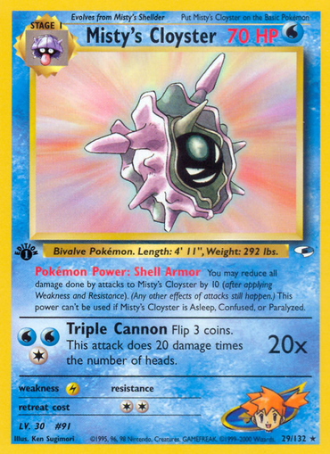 Misty's Cloyster (29/132) [Gym Heroes 1st Edition] 