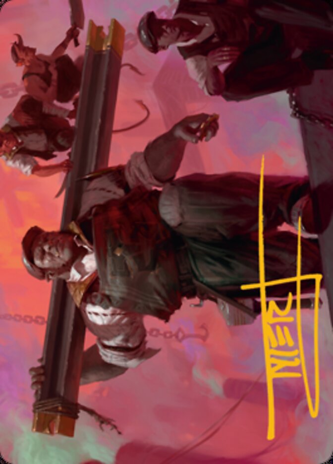 The Beamtown Bullies Art Card (Gold-Stamped Signature) [Streets of New Capenna Art Series] 