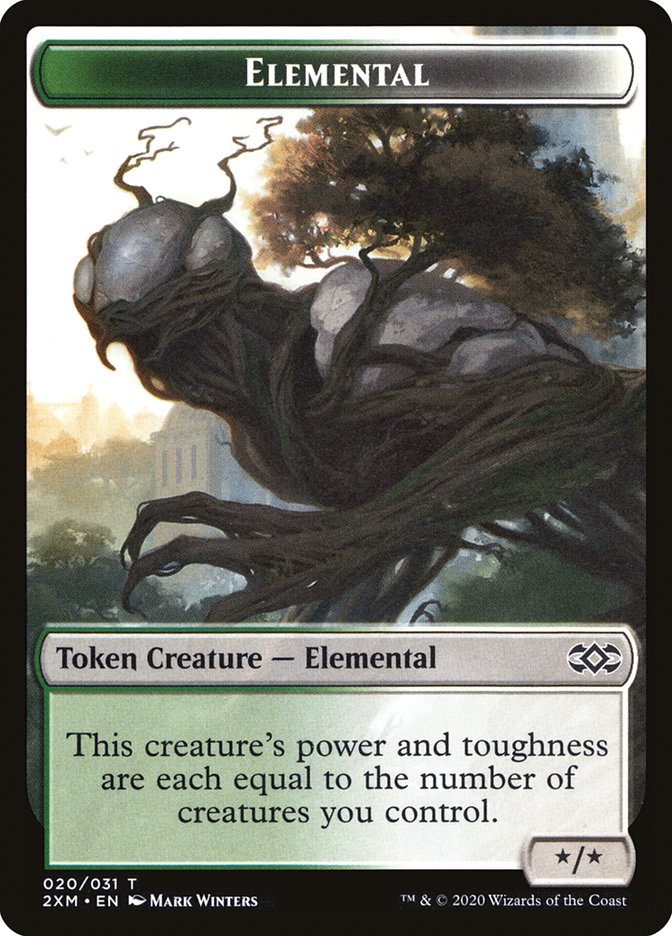 Clue // Elemental Double-Sided Token [Double Masters Tokens] 