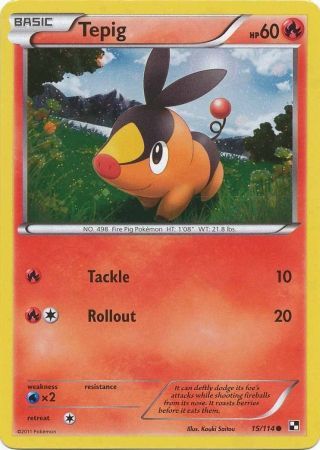 Tepig (15/114) (Cosmos Holo) [Black &amp; White: Base Set] 